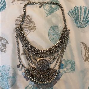 Chunky Silver Statement Necklace